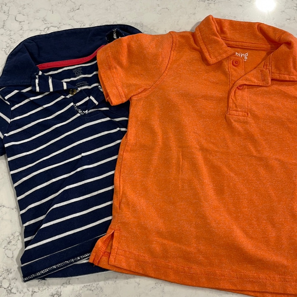 Boy’s Collar Short Sleeve Shirt- Lot of 2